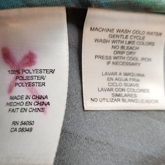 Rachel Roy Brush Strokes Dress Size M-L LIKE NEW Pleated - Picture 9 of 9